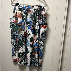 Vintage Monaco campus casuals of California Tropical Print Women's Skirt XXL